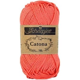 Scheepjes 1678-252 Catona Baumwolle Garn, 252 Watermelon, 1x50g