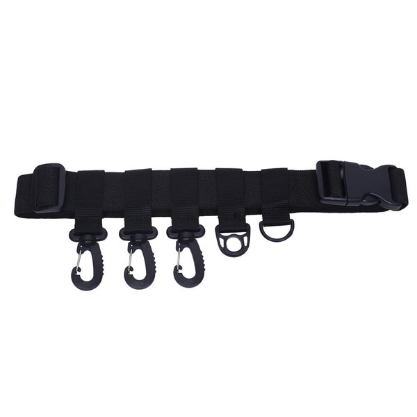 siawadeky Fishing Belt, Waist Belt, Includes 5 Hooks, Wading Belt,