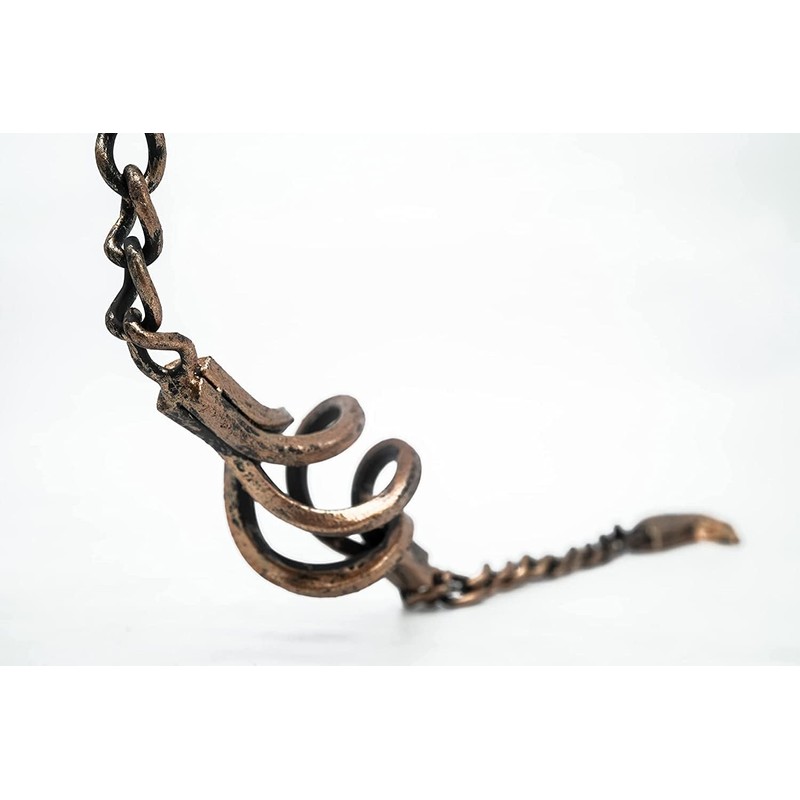 Gutter House Rain Chain, Spiral Gutter Chain 8.5ft, Copper Rain