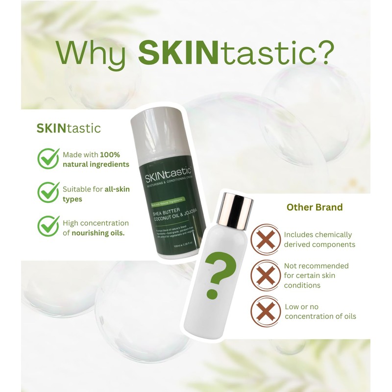 SKINtastic Facial and Body Moisturising Cream, Post-Shave Healing Cream for