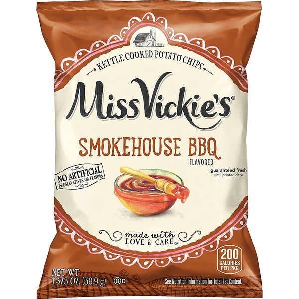 Miss Vickie's Flavored Potato Chips, Smokehouse BBQ, 28 Count
