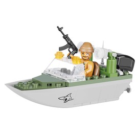 Cobi COB02154 Small Army - Shark Patrol Boat (60 Pcs) Toy, Various