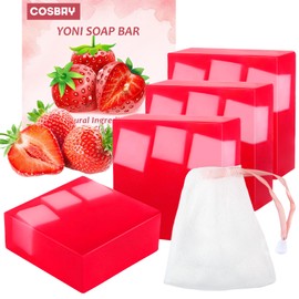 ausurme COSBAY 4 PCS Yoni Soap Bars Yoni Wash,Natural Yoni Bar Soap For Women ph Balance,Feminine Wash Vaginal Care Soap,Eliminates Odor,Female bath soap set of 4 + 4 nets