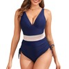 Women's Tummy Control Swimwear, Women's Sexy V-Neck One Piece Swimsuits