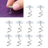 50 PCS Upholstery Pins Clear Heads Twist Pins Transparent Plastic