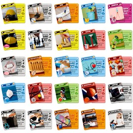 50PCS Common Tools Cognitive Flash Cards,Portable Cognitive Pictures Flashcards for Everyday Items, Waterproof Daily Necessity Learning Flash Card for Kids