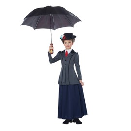 Girl's English Nanny Costume Large