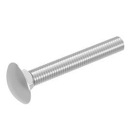 SECCARO 20 x M6 x 45mm Stainless Steel V2A VA A2 Carriage Bolts DIN 603 / ISO 8677 Flat Round Head Square Head Fully Threaded