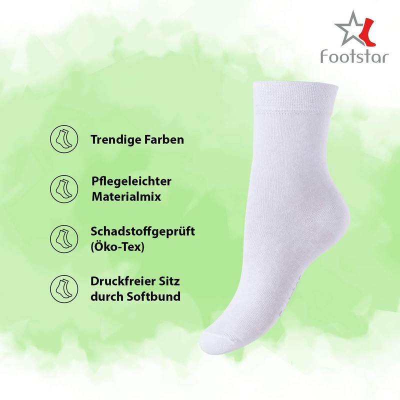 Footstar Children's Socks, Everyday Medium High Socks for Girls and