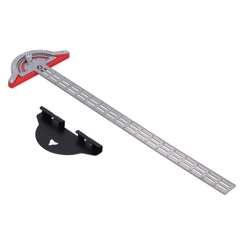 Woodworker Edge Ruler Protractor Portable Stainless Steel Angle Measuring Tool