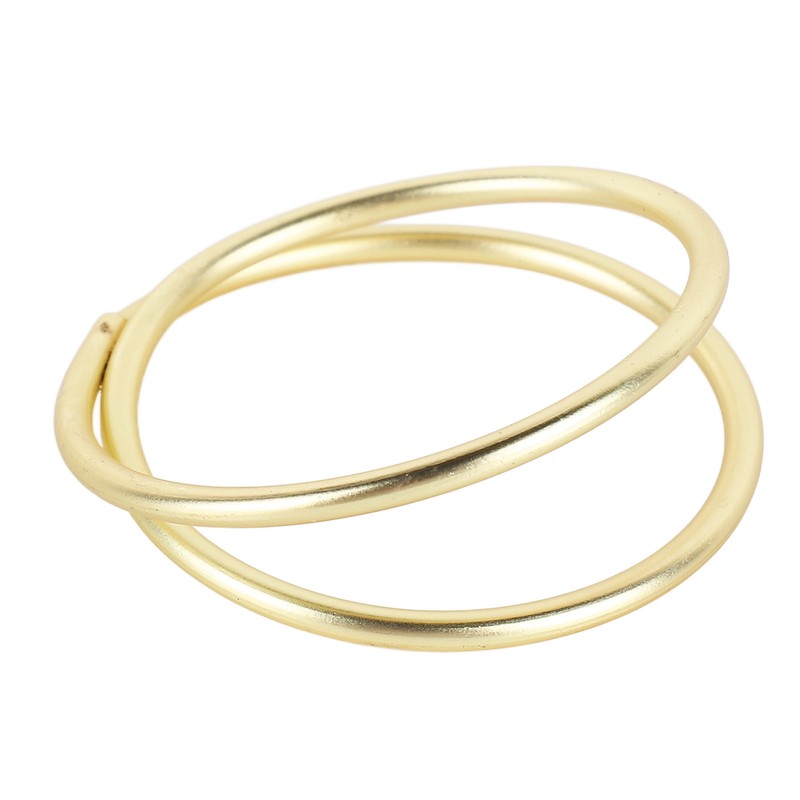 12pcs Spiral Napkin Rings Matte Gold Electroplating Prevent Fading Table