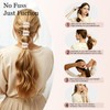 Breathable Blonde Hair Ties, Perforated Stretchable Elastic Bands, No Damage