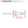 RATCHROLL 50 Pcs Open End Large Flange Blind Rivets 4.8mm