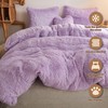 MEGO Luxury Shaggy Plush Duvet Cover Set, Soft 3 Pieces