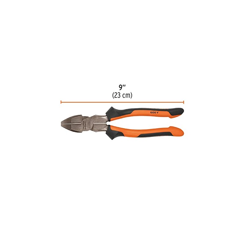 Truper Expert T211-9X, Pinza para electricista 9 alta palanca mango
