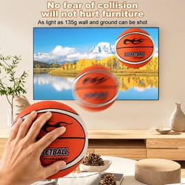 Silent Basketball Size 7, High-Resilience Foam Training Ball for Quiet Indoor Dribbling & Practice