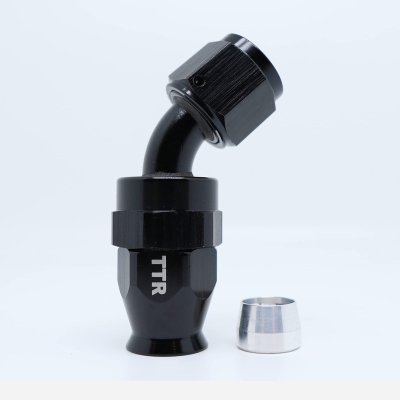 TT Racing -6 AN6 PTFE Black Swivel Fittings & Stainless