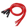 Spark Plug Ignition Wire Set Red High Performance Silicone 1m