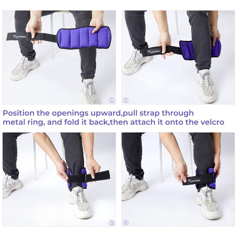 Sportneer Sportneer Adjustable Ankle Weights+Massage Sticks for Athletes