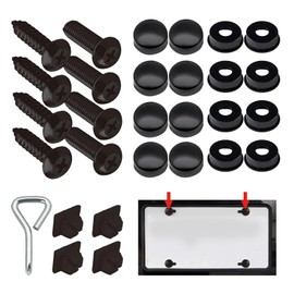 Middrivr Anti Theft License Plate Screws, Tamper Resistant Mounting Hardware,1/4"(M6) Security Screw Set, Rust Proof Stainless Steel Bolts Fasteners Kit for Front Rear Frame Holder Mounting