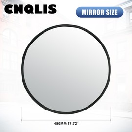 CNQLIS 18 Inch Convex Mirror Outdoor with Adjustable Wall Mount Bracket, Blind Spot Traffic Mirror for Driveway Garage Park Outdoor Wide Angle View Curved Safety Blind Spot Mirror, Clear Field of View