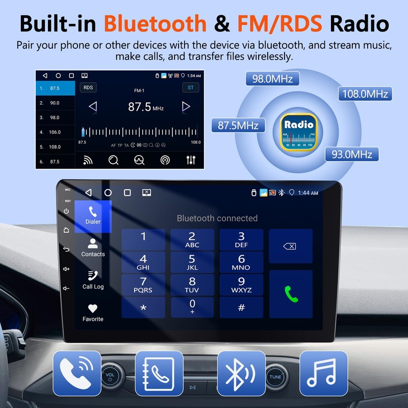 Motorsi [4+64G] Car Stereo Radio for Kia Sorento 2004 2005