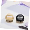 Baluue 2pcs Nail Art Brush Gentle Nail Scrubber for Professional