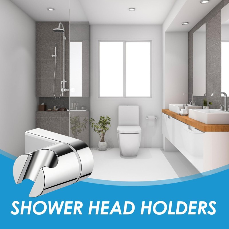 Shower Head Holder Universal 360°Adjustable Angle Chrome Plated Shower Holder