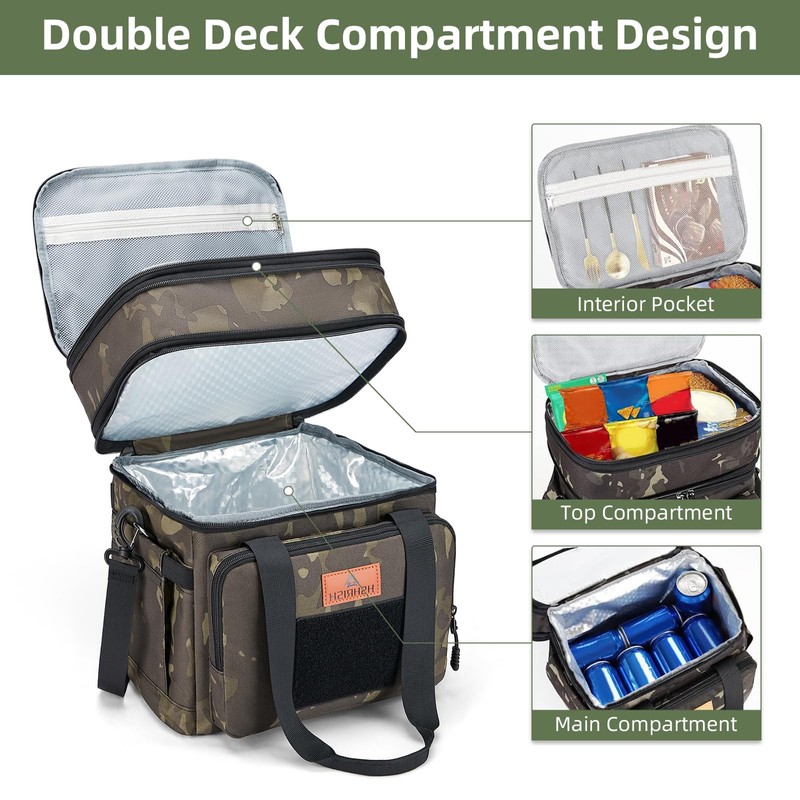 HSHRISH Lunch Box for men, Large Expandable Insulated Lunch Bag,