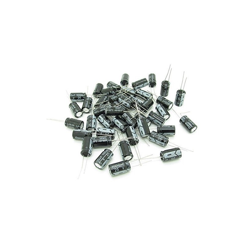 FymuSing (Pack of 12 Pieces) 1000uf 25V Capacitor, Aluminum Electrolytic