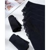 LEVAO 6 Pack Black Cotton Underwear Womens Soft Stretch Lace