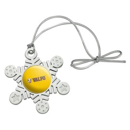 GRAPHICS & MORE Valparaiso University Secondary Logo Metal Snowflake Christmas Tree Holiday Ornament