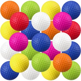 Junkin 24 Pcs Multicolor Foam Golf Practice Balls (24 Pcs/Set, 1.65 Inches, Realistic Feel & Flight, Safe Indoor/Outdoor)