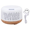 Desktop Humidifier 300ml Wood Grain Design Low Noise Aromatherapy Humidifier