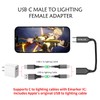 TRANLIKS USB C to Lightning Female Adapters 60W PD Fast