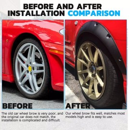 Unbranded For Ford Mustang GT GTS 4.5"Car Fender Flares Extra Wide Flexible Wheel Arch New