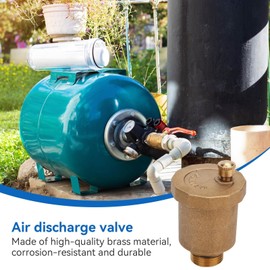 Air Vent Valve, Brass Automatic One Way Air Vent Valve Male Thread Air Vent Exhaust Valve for Boiler Radiators Solar Water Heater Water Tank Stock Tank