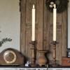 SEHNSY Set of 4 Ivory LED Flameless Taper Candles with