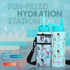 FAHRMOSIS 18 Oz Kids Water Bottle with Strap & 2