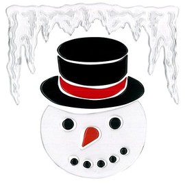 MagicGel Frosty Christmas Window Decoration (24 x 24 cm), Window Decoration for Crafts with Children