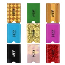 AOUZO Pack of 9 RFID Blocker Card Case, 9 Colours RFID Blocking Cases Credit Card Case RFID Card Protector Holder Wallets Identity Theft Prevention for Women Men, multicoloured