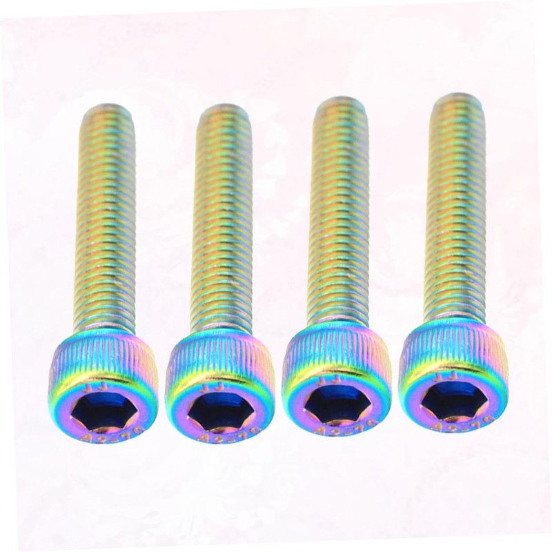 ULTECHNOVO 4pcs Stainless Steel Headset Screw and Fork Cap Dazzling