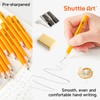 Shuttle Art 360 Pack #2 HB Golf Pencils, Wood-cased 3.5”