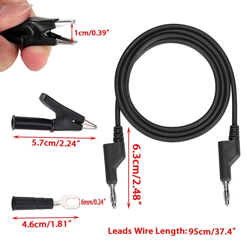 Sumnacon plátano Plug Alligator Clip de Pruebas de tenedor de