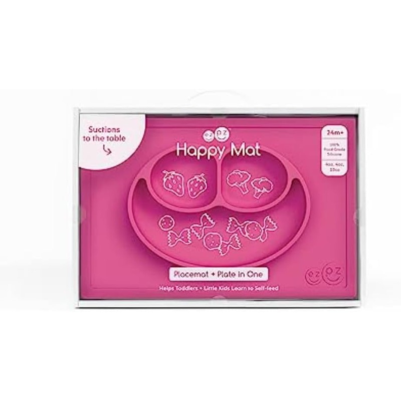 ez pz Happy Mat Plato Autoadherible de Silicón para Bebé,