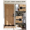 Tinewa 6 Pack Square Black Door Handles Interior, No Lock