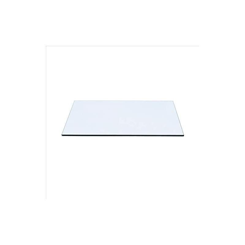 Spancraft 30" x 34" Rectangle Clear Tempered Glass Table Top