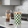 XYQXYQ Kitchen Countertop Ceramic Checkered Canisters,Black And White Food Storage