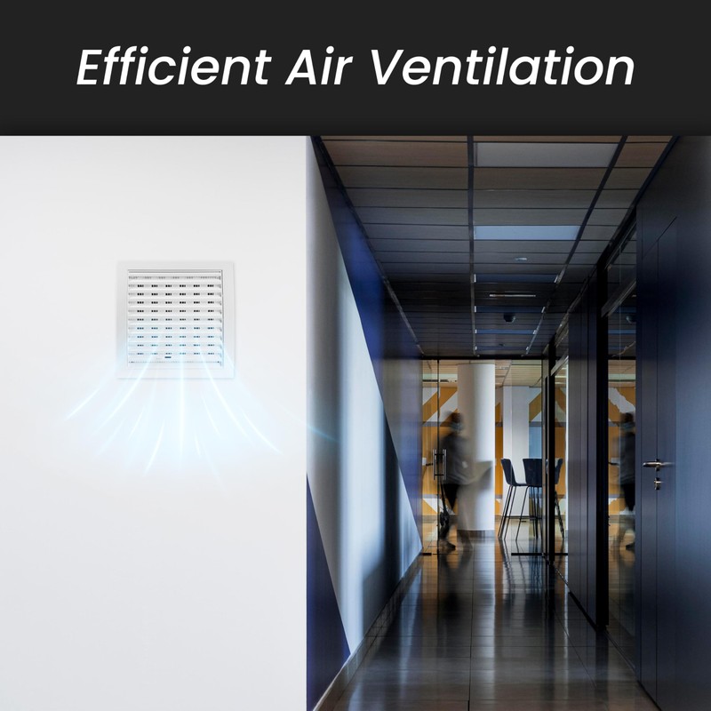 Repa Market White Adjustable Ventilation Grill - Louvered Air Vent