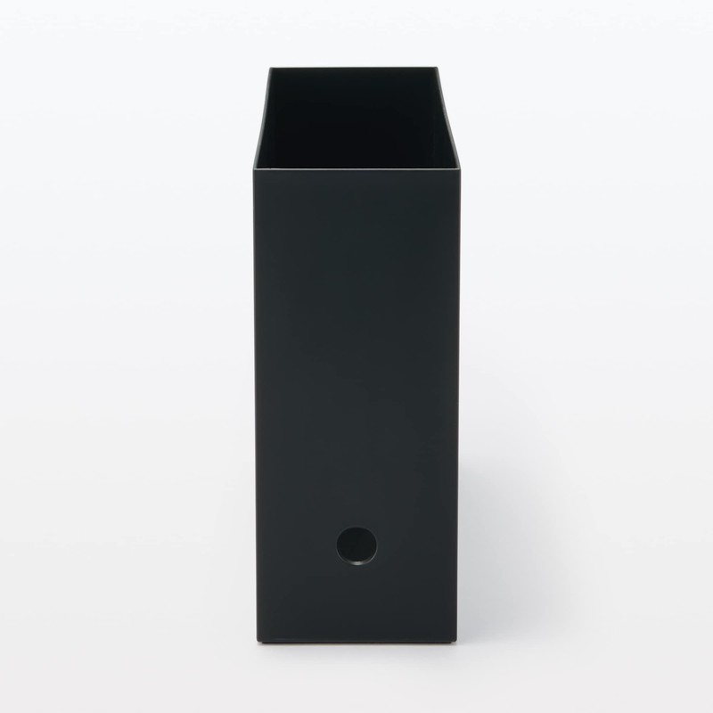 MUJI 83364687 Polypropylene File Box, Standard Type, Dark Gray, For